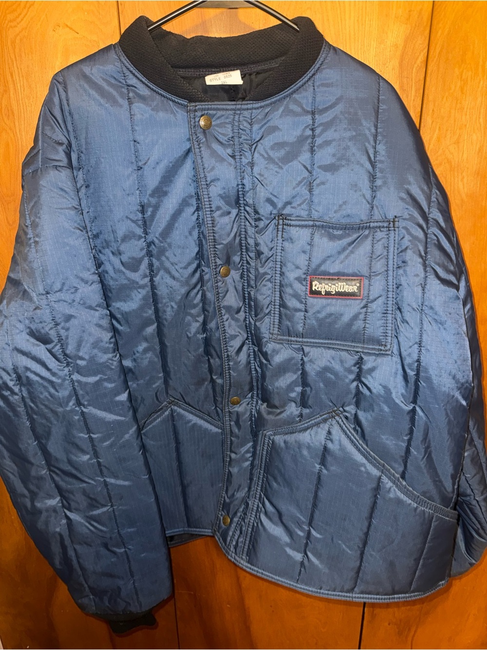 RefrigiWear 2009 Cooler Wear Jacket Style 0525 2XL Navy Insulated Work Coat